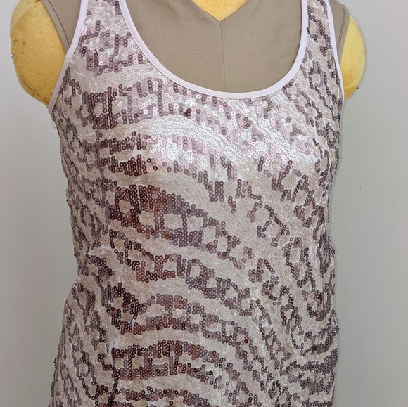 Sweetly Wonderful sequined tank top sz S - Picture 2 of 7
